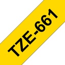 ORIGINAL Brother Nastro Nero su giallo TZe-661 TZ-661 36 mm x 8 m, laminato