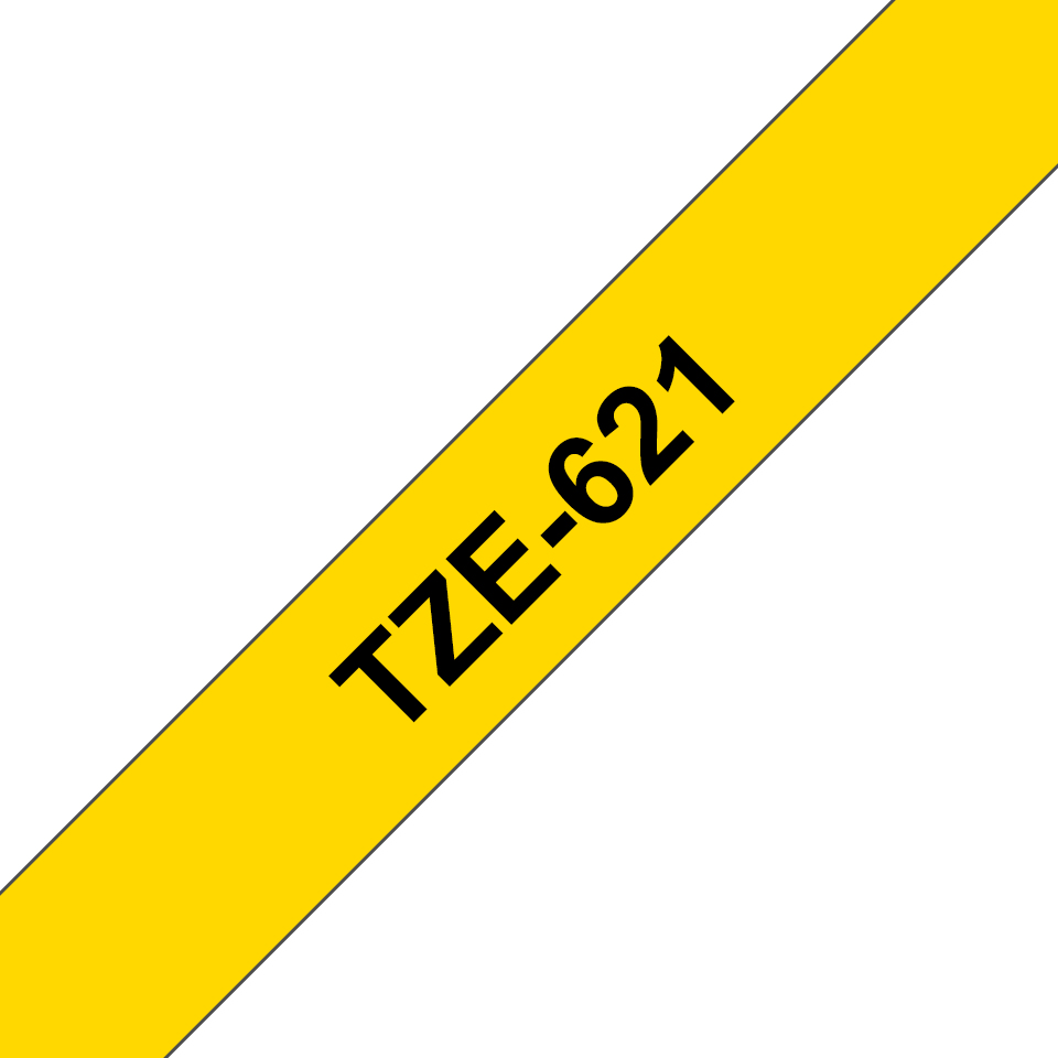 ORIGINAL Brother Nastro Nero su giallo TZe-621 TZ-621 9 mm x 8 m, laminato