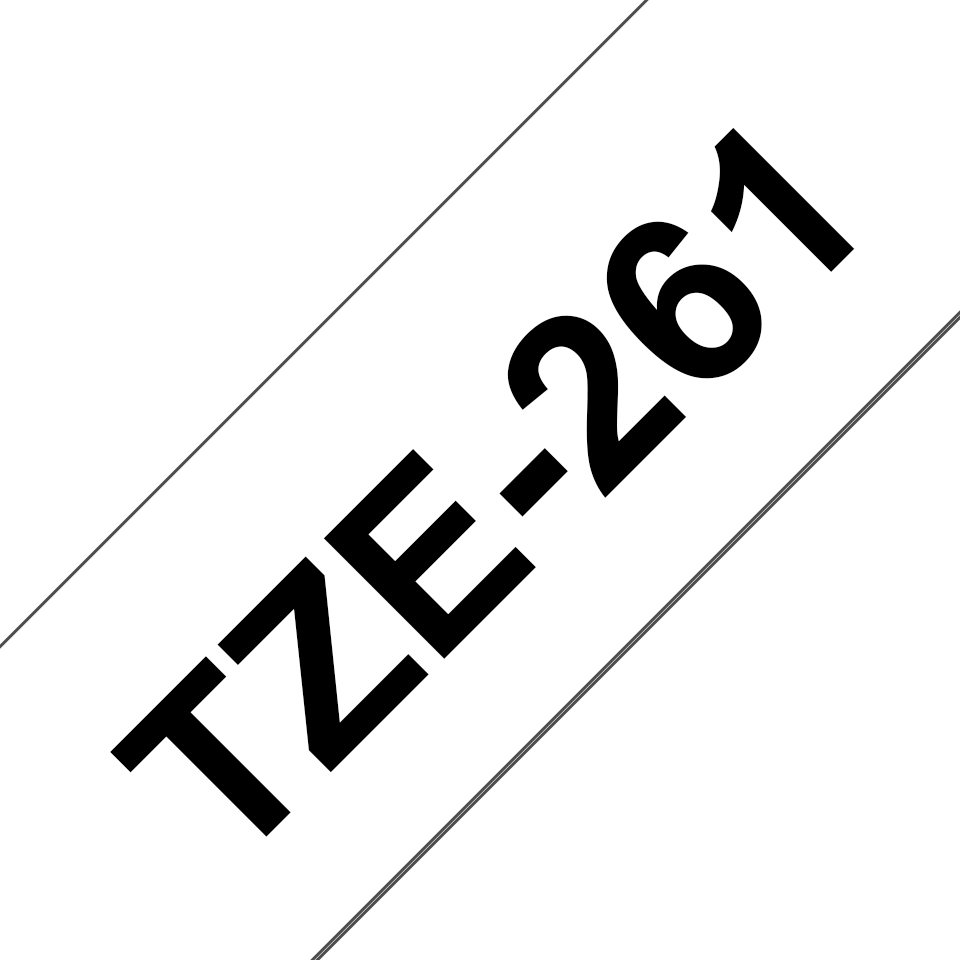 [TZE261] ORIGINAL Brother Nastro Nero su bianco TZe-261 TZ-261 36 mm x 8 m, laminato