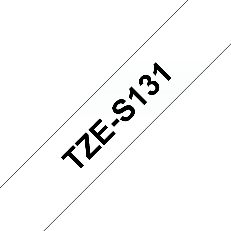 ORIGINAL Brother Nastro Nero su trasparente TZe-131 TZ-131 12 mm x 8 m, laminato