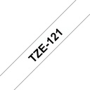 ORIGINAL Brother Nastro Nero su trasparente TZe-121 TZ-121 9 mm x 8 m, laminato