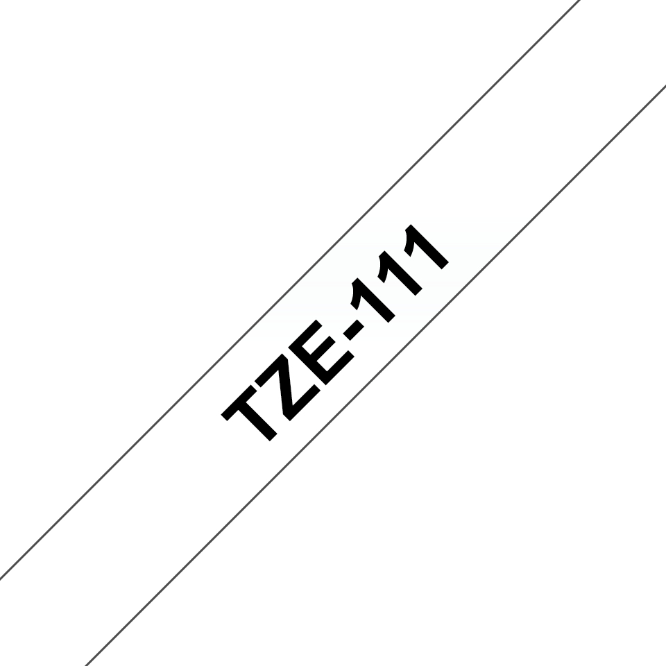 Nastro Brother Laminato Nero Su Trasparente TZe-111 TZ-111 6mm x 8m