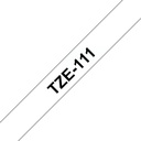 Nastro Brother Laminato Nero Su Trasparente TZe-111 TZ-111 6mm x 8m