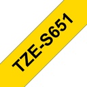 ORIGINAL Brother Nastro Nero su giallo TZe-S651 TZ-S651 24 mm x 8 m, laminato