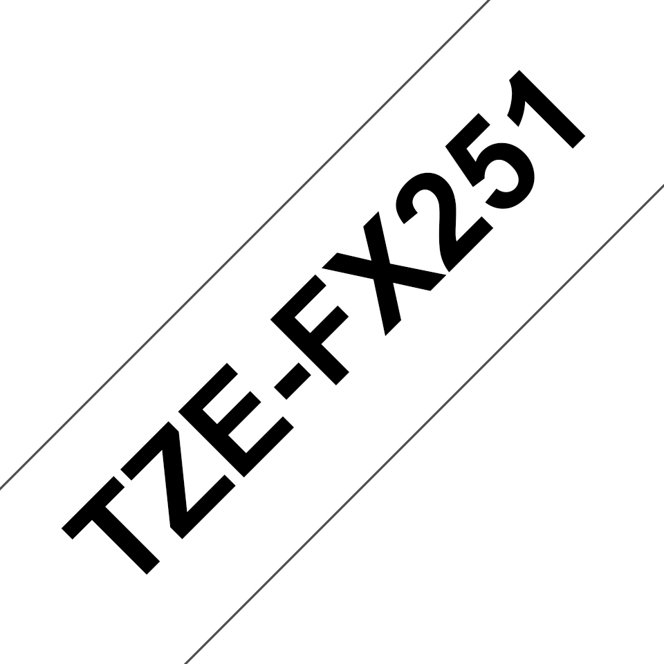 [TZEFX251] ORIGINAL Brother Nastro Nero su bianco TZe-FX251 TZ-FX251 24 mm x 8 m, laminato