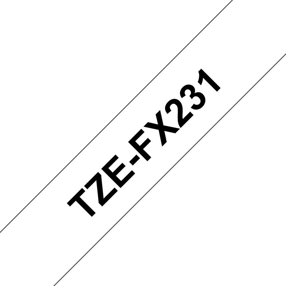 [TZEFX231] ORIGINAL Brother Nastro Nero su bianco TZe-FX231 TZ-FX231 12 mm x 8 m