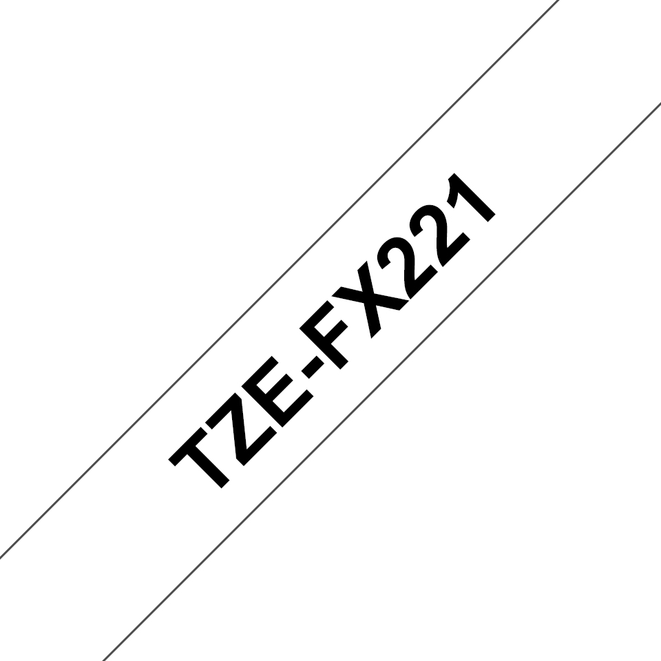 [TZEFX221] ORIGINAL Brother Nastro Nero su bianco TZe-FX221 TZ-FX221 9 mm x 8 m, laminato
