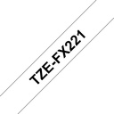 ORIGINAL Brother Nastro Nero su bianco TZe-FX221 TZ-FX221 9 mm x 8 m, laminato
