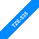 Nastro Brother Laminato Bianco Su Blu TZe-535 TZ-535 12mm x 8m