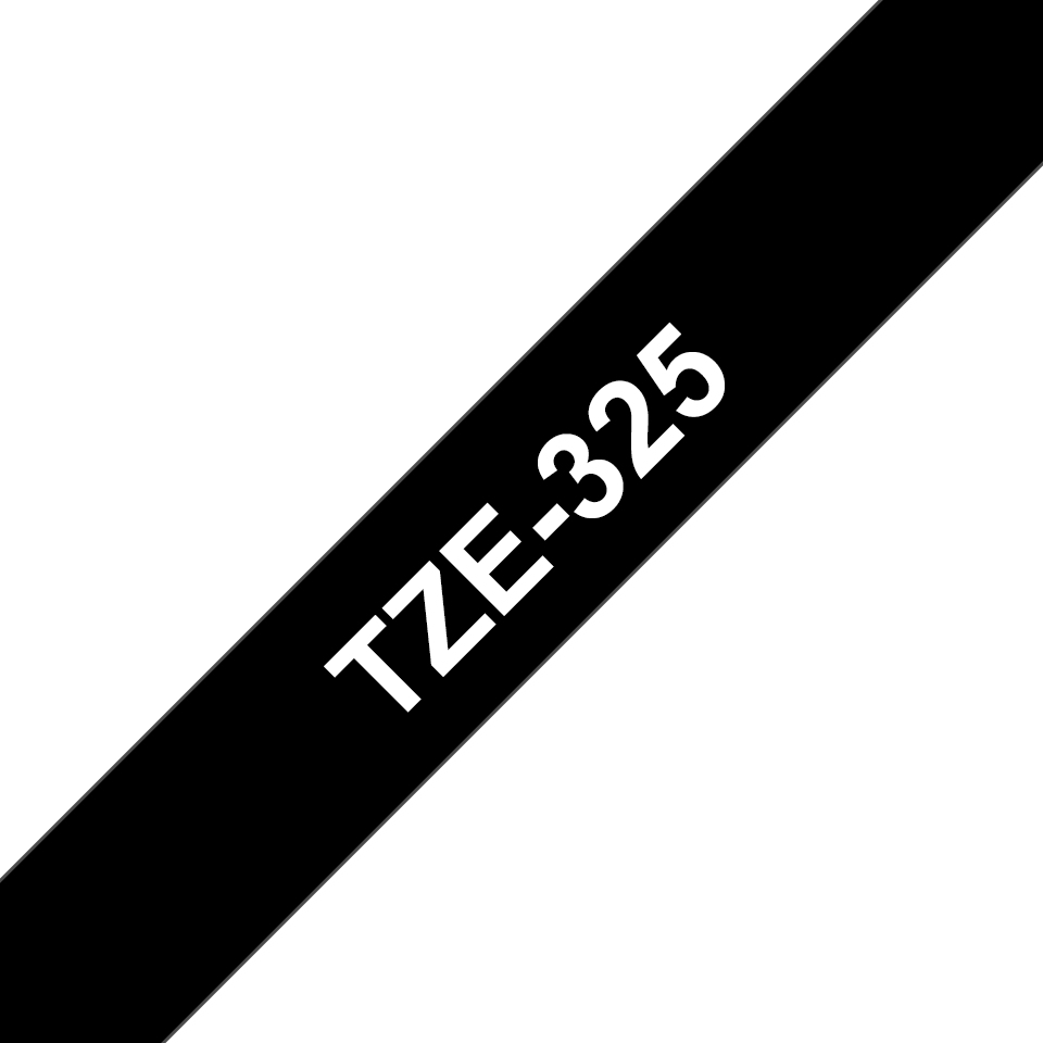 [TZE325] ORIGINAL Brother Nastro Bianco su nero TZe-325 TZ-325 9 mm x 8 m, laminato