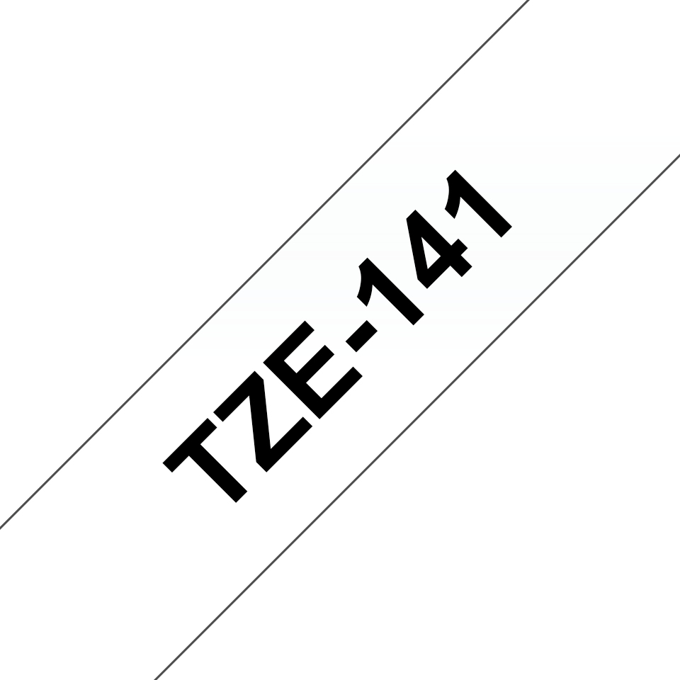 ORIGINAL Brother Nastro Nero su trasparente TZe-141 TZ-141 18 mm x 8 m, laminato