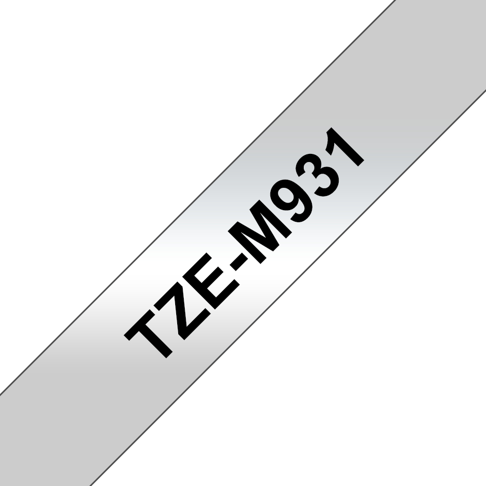 ORIGINAL Brother Nastro Nero su argento TZe-M931 TZ-M931 12 mm x 8 m, laminato