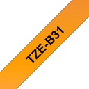 ORIGINAL Brother Nastro Nero su arancione TZe-B31 TZ-B31 12 mm x 5 m, laminato