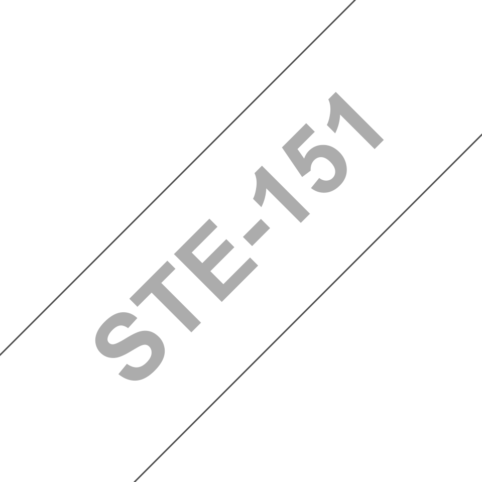 ORIGINAL Brother Nastro Bianco su trasparente STe-151 ST-151 24 mm x 3 m, non laminato, nastro con stampino