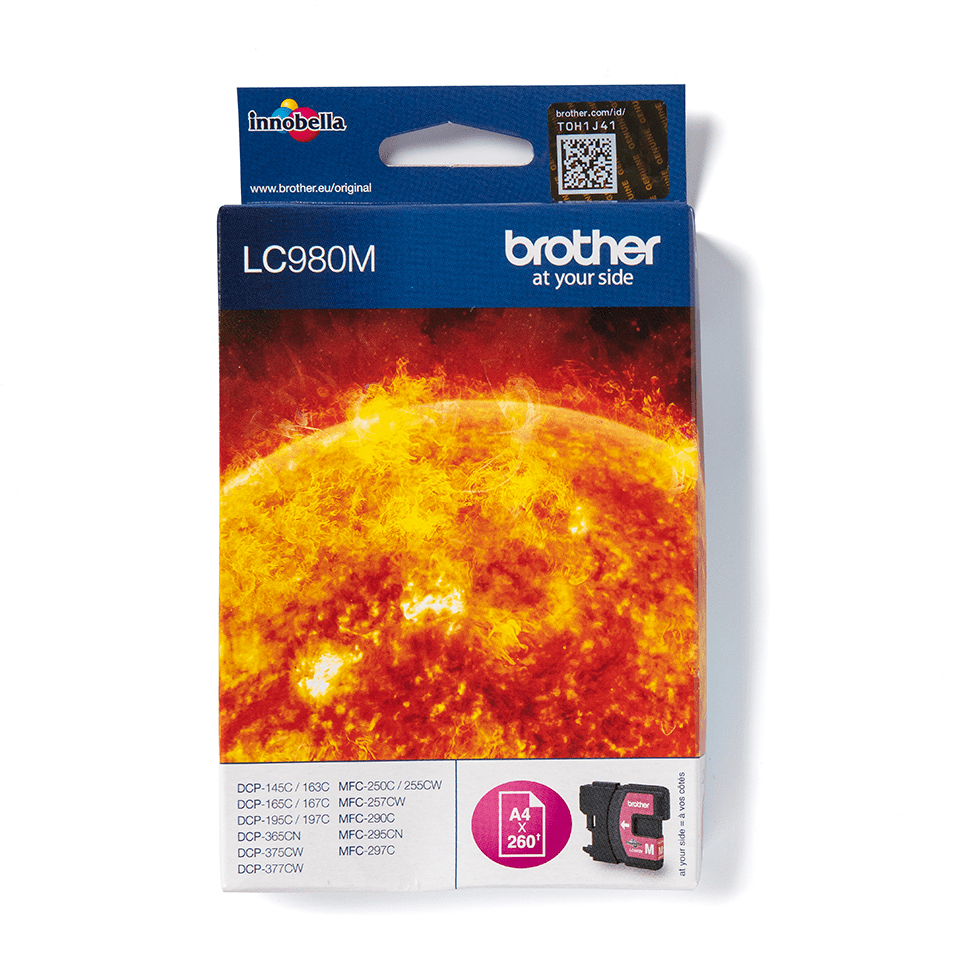 [LC980M] ORIGINAL Brother Cartuccia d'inchiostro magenta LC980M LC-980 ~260 Seiten