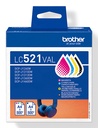 ORIGINAL Brother Multipack nero / ciano / magenta / giallo LC521VAL LC521VAL ~2000 Seiten