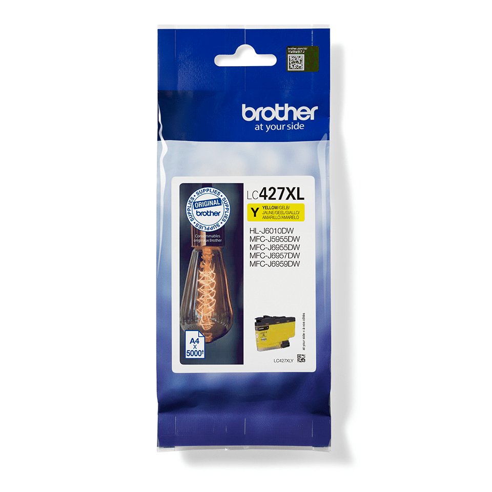 [LC427XLY] Brother LC-427XLY cartuccia d'inchiostro 1 pz Originale Resa elevata (XL) Giallo