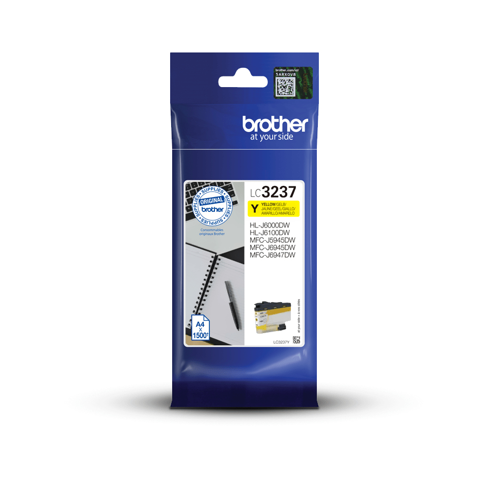 ORIGINAL Brother Cartuccia d'inchiostro giallo LC3237Y LC-3237Y ~1500 Seiten