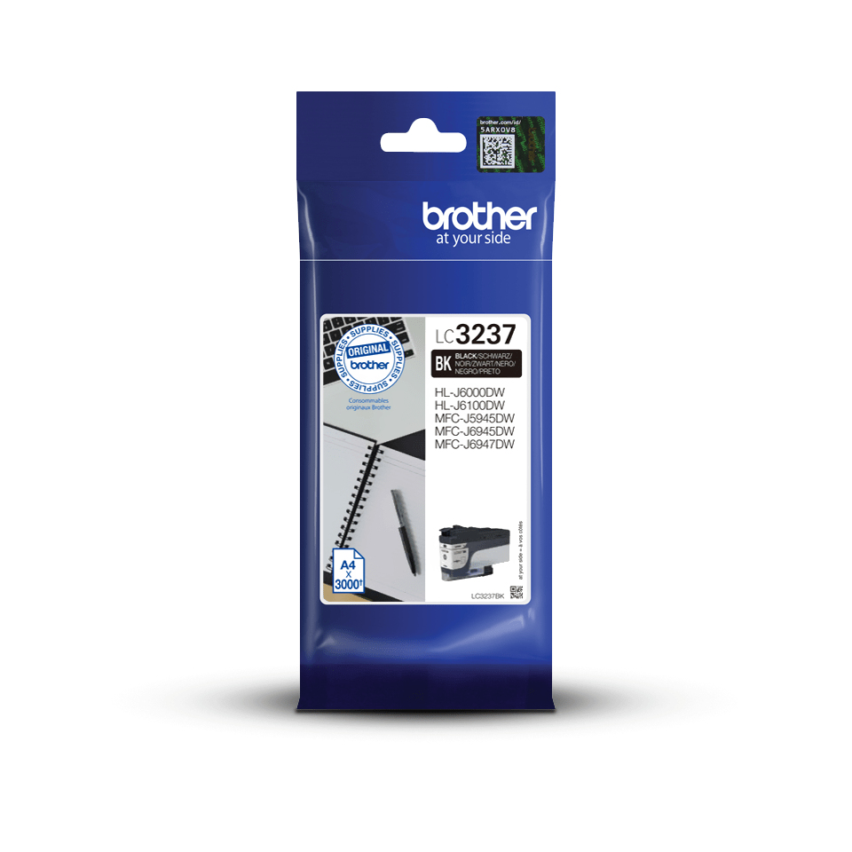 [LC3237BK] ORIGINAL Brother Cartuccia d'inchiostro nero LC3237BK LC-3237BK ~3000 Seiten