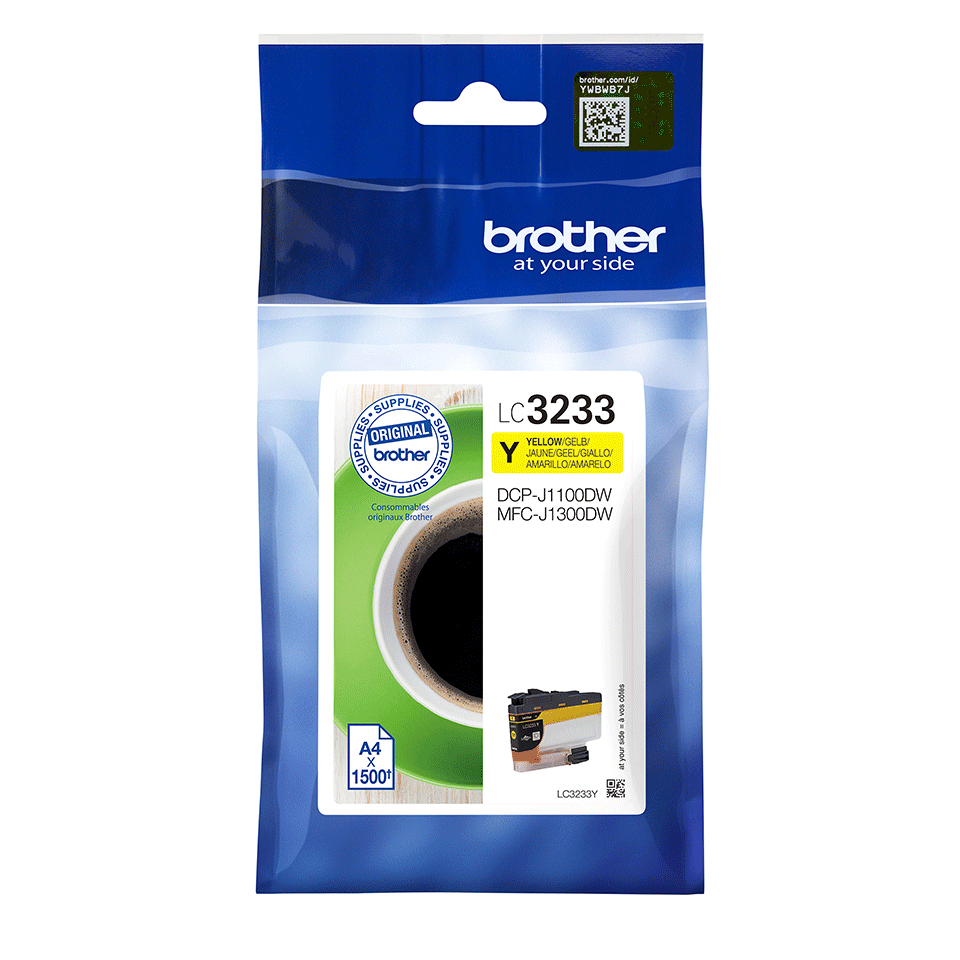 [LC3233Y] ORIGINAL Brother Cartuccia d'inchiostro giallo LC3233Y LC-3233Y ~1500 Seiten