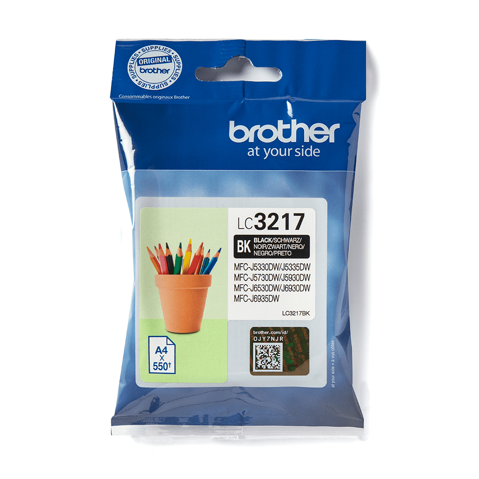 [LC3217BK] ORIGINAL Brother Cartuccia d'inchiostro nero LC3217BK LC-3217 ~550 Seiten