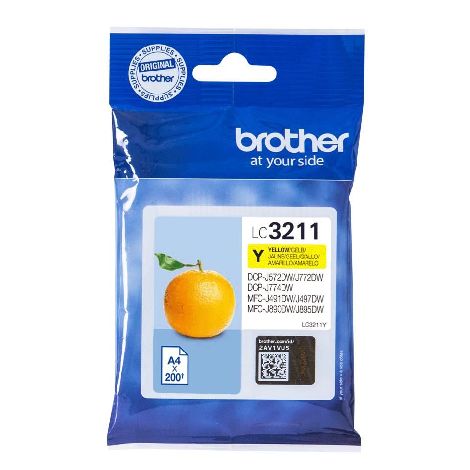 ORIGINAL Brother Cartuccia d'inchiostro giallo LC3211Y LC-3211 ~200 Seiten