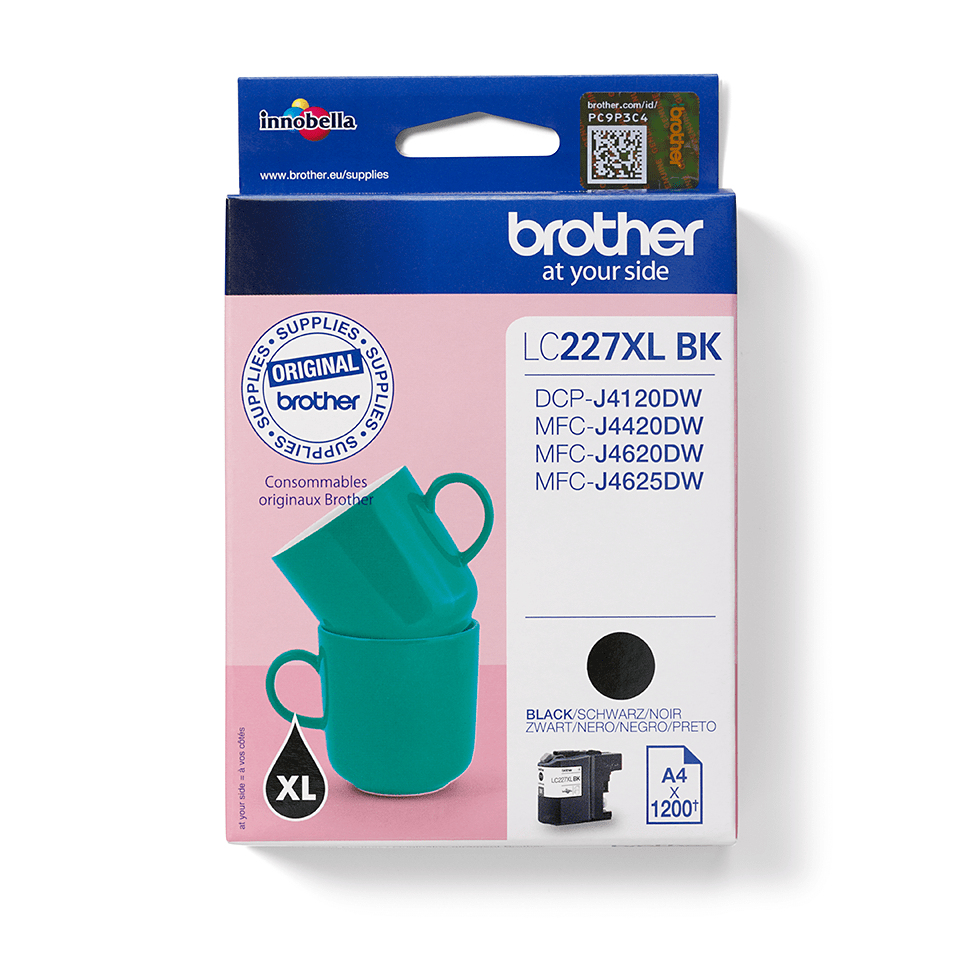[LC227XLBK] ORIGINAL Brother Cartuccia d'inchiostro nero LC227XLBK LC-227XL ~1200 Seiten 25ml