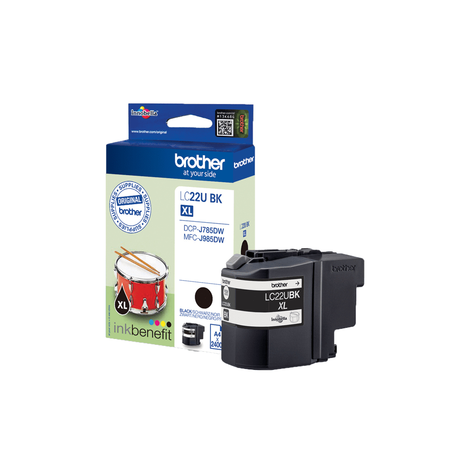 [LC22UBK] Brother LC22UBK cartuccia d'inchiostro 1 pz Originale Resa elevata (XL) Nero