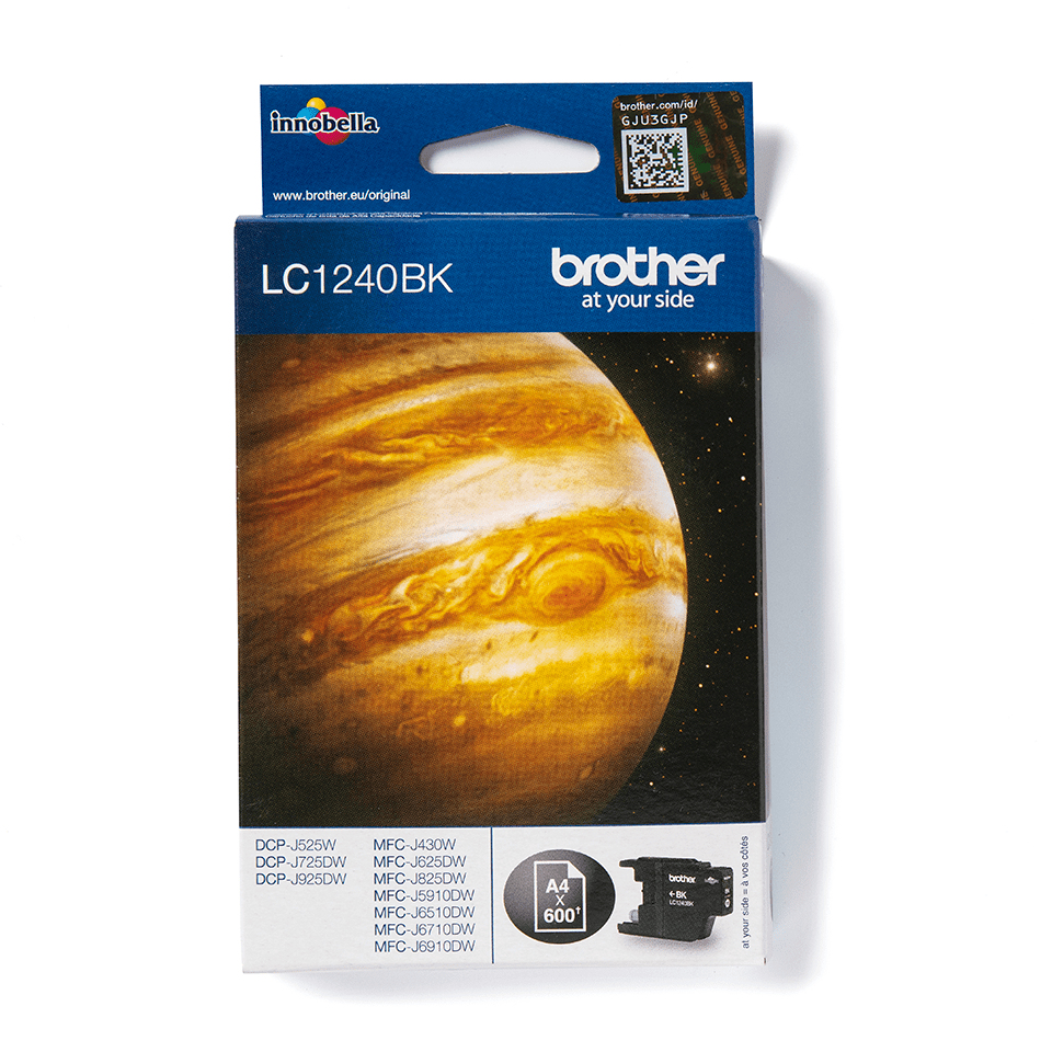 ORIGINAL Brother Cartuccia d'inchiostro nero LC1240BK LC-1240 ~600 Seiten