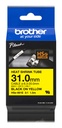 ORIGINAL Brother Nastro Nero su giallo HSe-661E
