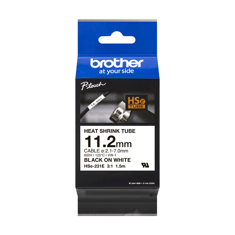 ORIGINAL Brother Nastro Nero su bianco HSe-231E