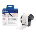 ORIGINAL Brother Etichette Bianco DK-N55224 DK-Tape Nastro, non adesivo, 54mm x 30,48m bianco