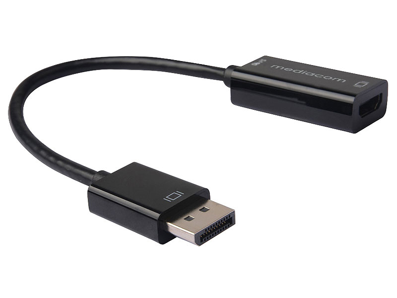 [MD-M301] Mediacom MD-M301 cavo e adattatore video DisplayPort HDMI tipo A (Standard) Nero