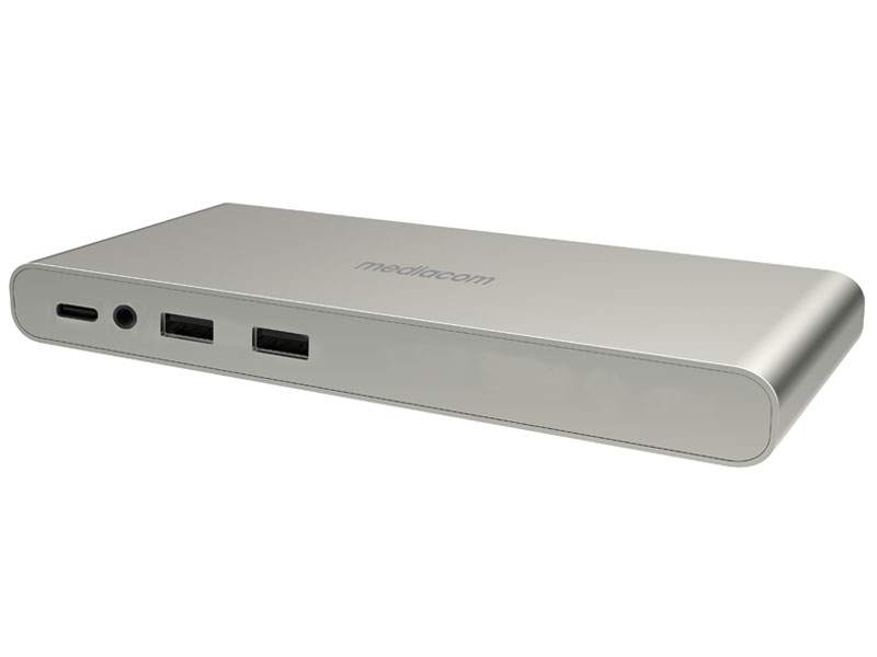 [MD-C321] Mediacom MD-C321 replicatore di porte e docking station per laptop Cablato USB 3.2 Gen 1 (3.1 Gen 1) Type-C Argento
