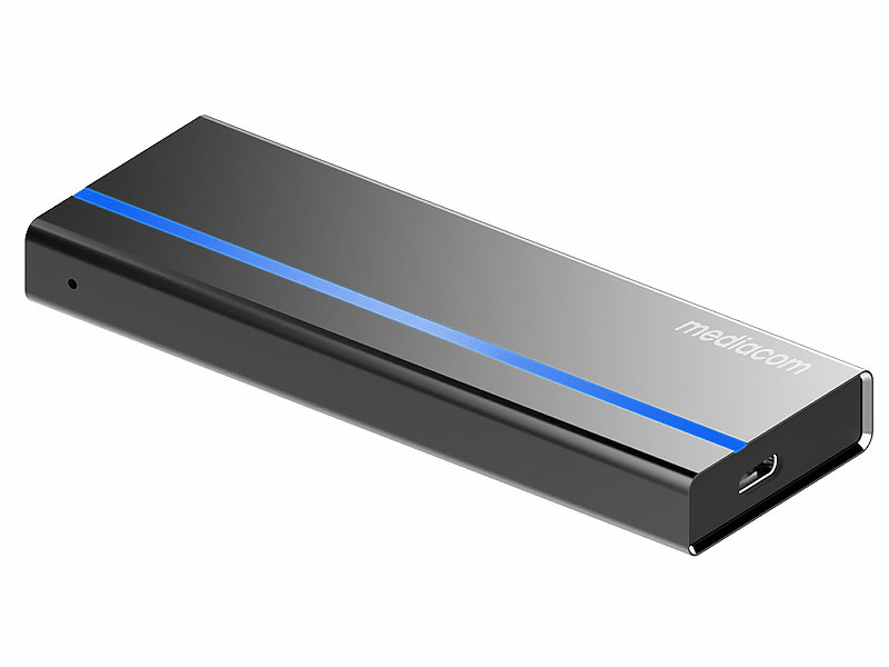 [M-SSDM2CA] Mediacom M-SSDM2CA contenitore di unità di archiviazione Box esterno SSD Nero M.2