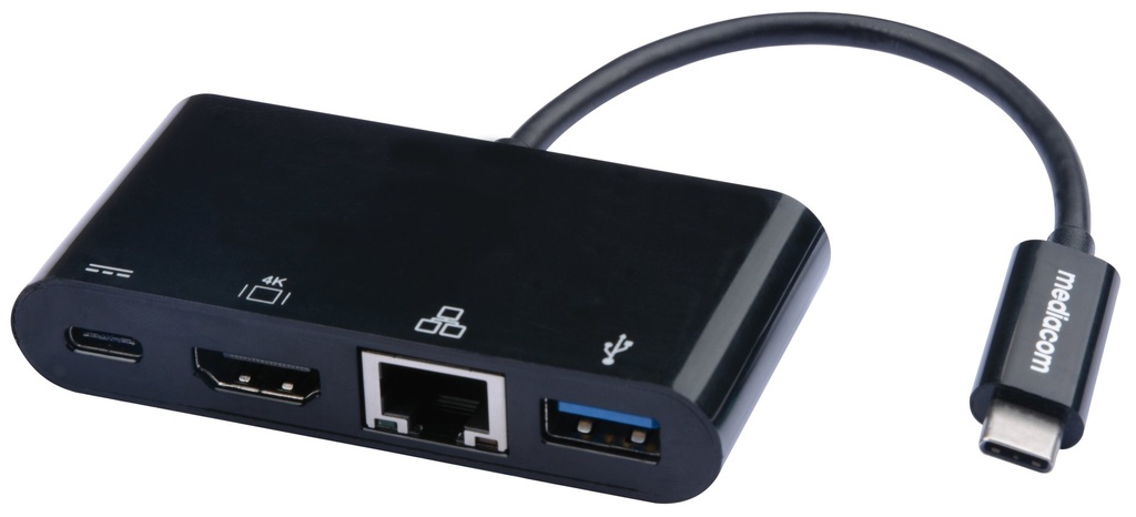 [M-DOCKTPC] Mediacom M-DOCKTPC replicatore di porte e docking station per laptop Cablato USB 3.2 Gen 1 (3.1 Gen 1) Type-C Nero