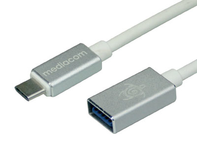 [M-CU3AFCM] Mediacom M-CU3AFCM cavo USB USB 3.2 Gen 1 (3.1 Gen 1) USB C USB A Bianco