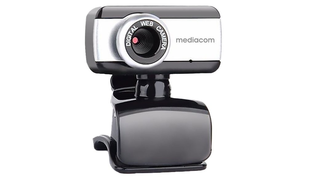 [M-AP965] Mediacom M250 webcam 640 x 480 Pixel USB 2.0 Nero, Argento