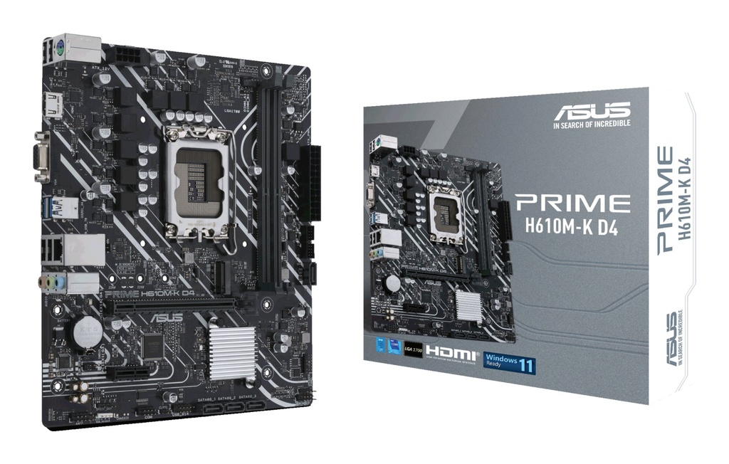 [90MB1A10-M0EAY0] ASUS PRIME H610M-K D4 Intel H610 LGA 1700 micro ATX