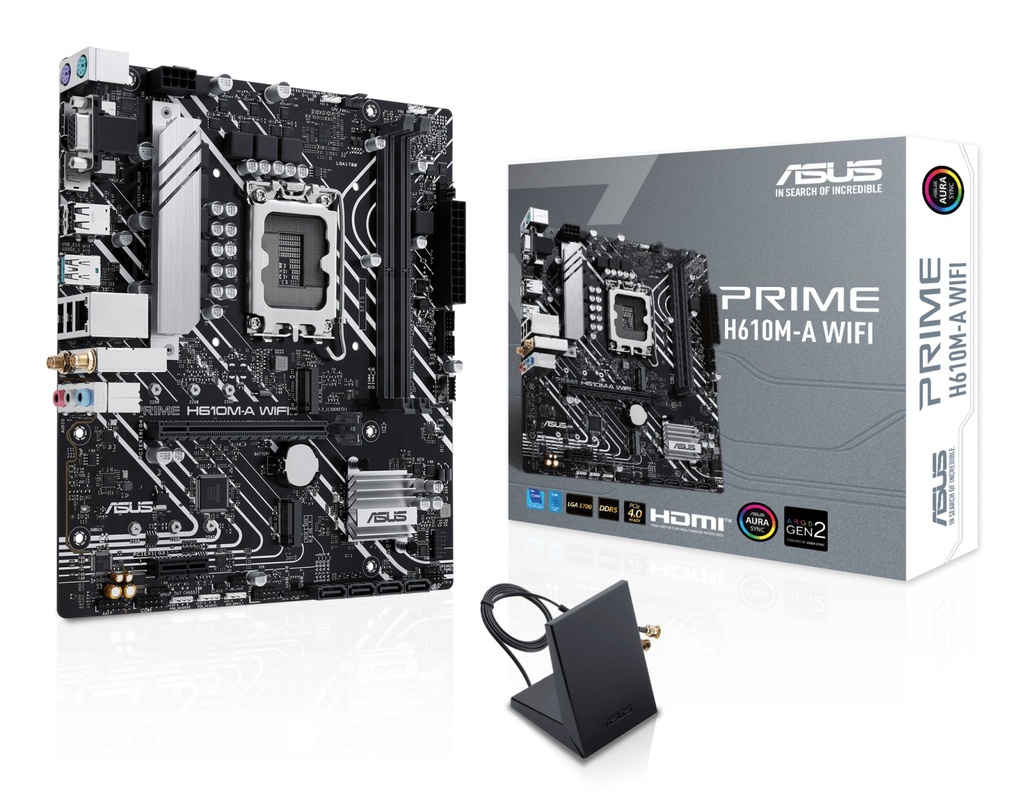 [90MB1G00-M0EAY0] MB Asus 1700 Intel PRIME H610M-A WIFI- PCIe4- M.2- 2xDDR5- HDMI- DP- VGA- SATA3- USB3.2 Gen1- mATX