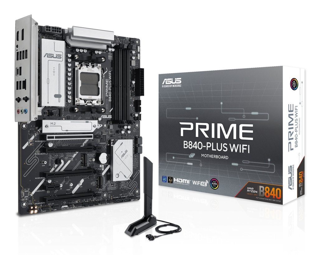 [90MB1IZ0-M0EAY0] Scheda Madre Asus PRIME B840M Plus WiFi AM5 DDR5 ATX Bianco