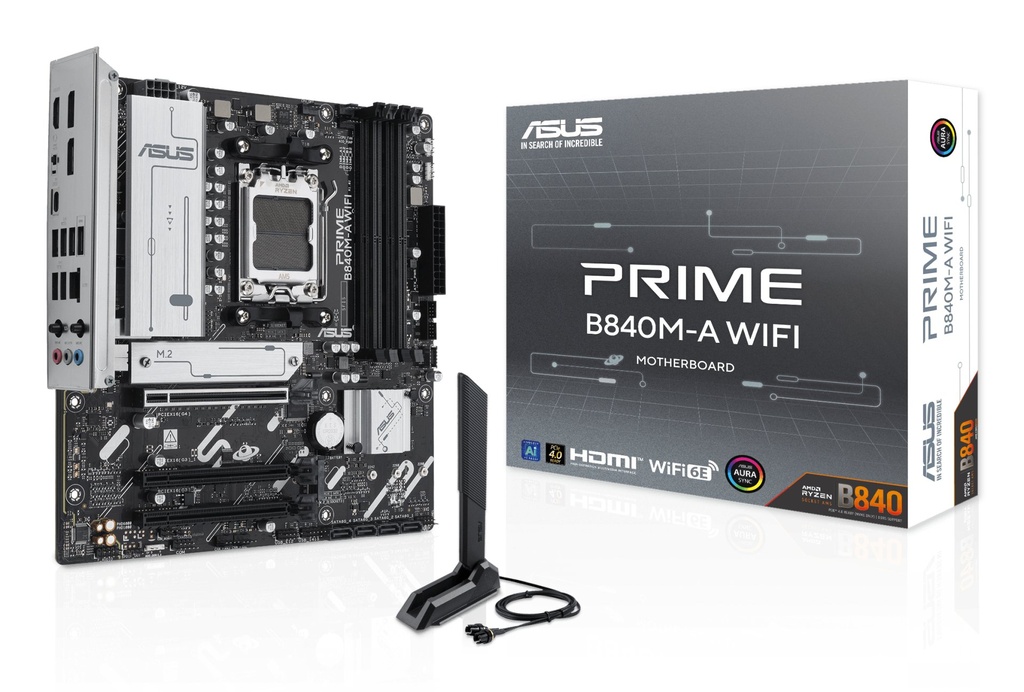 [90MB1J20-M0EAY0] Scheda Madre Asus PRIME B840M-A WiFi AM5 DDR5 ATX Bianco