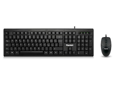 [XKKMICEU200] Hamlet KU200 tastiera Mouse incluso Casa USB Italiano Nero
