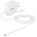 StarTech.com Caricatore USB C da parete - Alimentatore USB C per laptop 60W PD - Cavo da 2 m - Adattatore di alimentazione universale USB tipo C - Dell XPS/Lenovo X1 Carbon/HP EliteBook/MacBook - Certificazione USB IF/CE