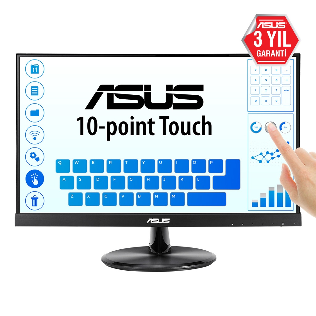 [90LM0490-B02170] ASUS VT229H computer monitor 54.6 cm (21.5") 1920 x 1080 pixels Full HD LED Touchscreen Black