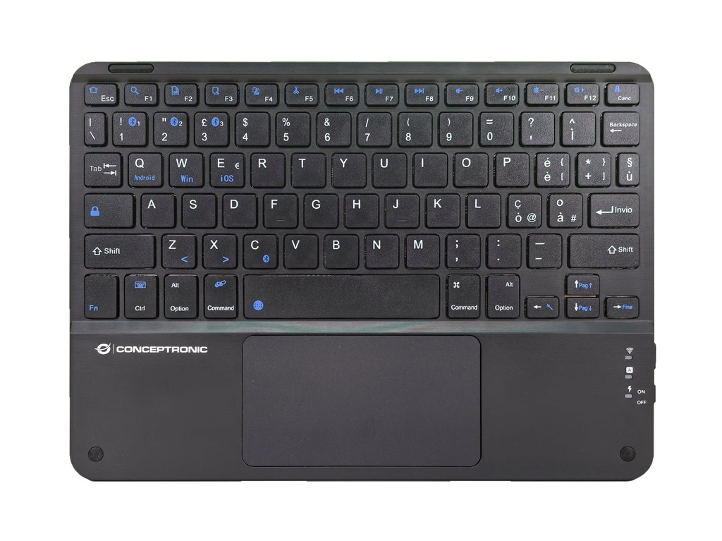 [TOBIN01BIT] Conceptronic TOBIN01BIT 10-inch Bluetooth Touchpad Keyboard, QWERTY Italian