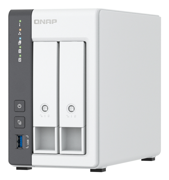 QNAP TS-216G server NAS e di archiviazione Tower Cortex-A Cortex-A55 4 GB 0 TB Bianco