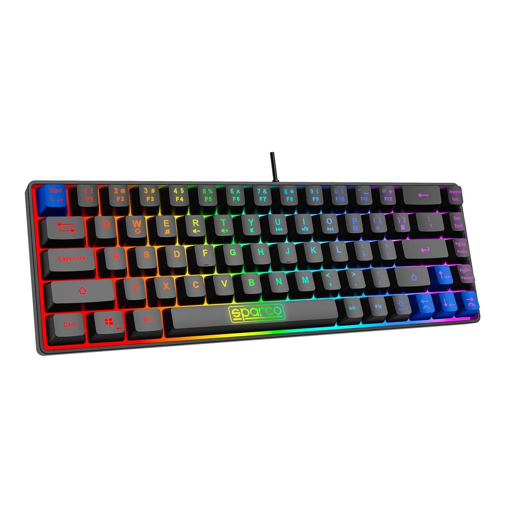 [SPKEYBWIRED] Sparco SPKEYBWIRED tastiera Gaming USB QWERTY Inglese US Nero