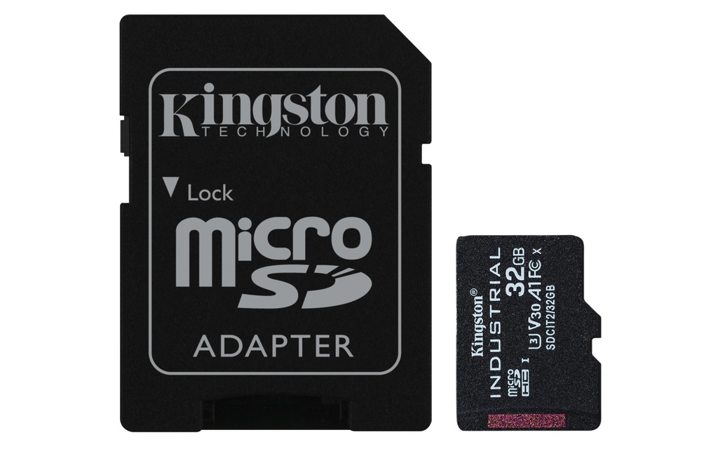 [SDCIT2/32GB] Kingston Technology Scheda microSDHC Industriale 32GB C10 A1 pSLC + Adattatore SD