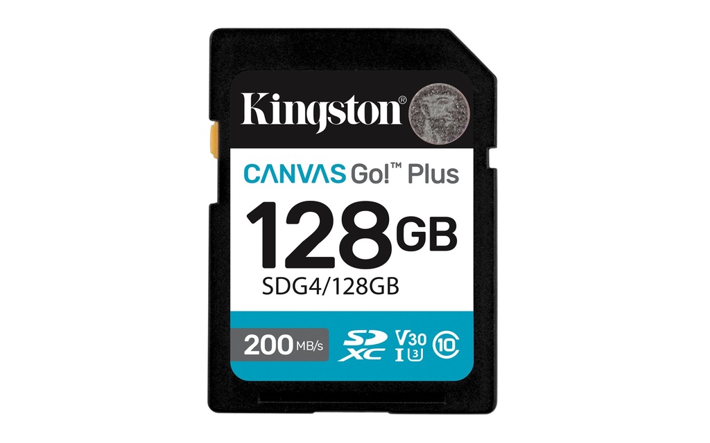 [SDG4/128GB] Kingston Technology Canvas Go! Plus 128GB SDXC Canvas Go Plus Gen4 200MB/s C10 UHS-I U3 V30